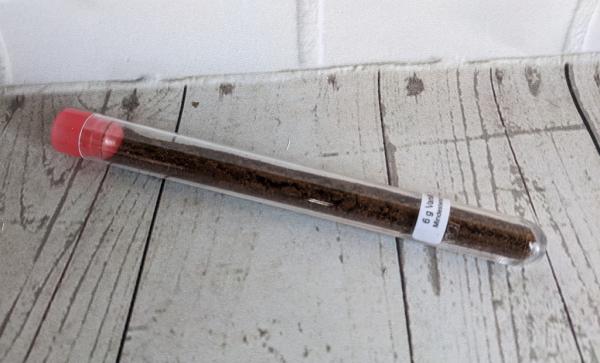 Vanille rein gemahlen (Bourbon) 6 g im Reagenzglas